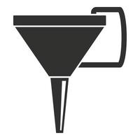 Gasoline funnel icon, simple style vector