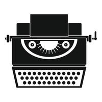 Classic typewriter icon, simple style vector