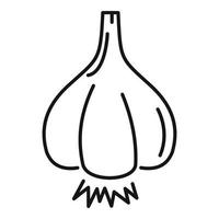 Garlic icon, outline style vector