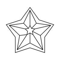 Star icon, outline style vector