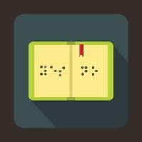 Braille icon, flat style vector