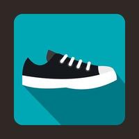 Blue sneaker icon, flat style vector