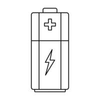 Battery icon, outline style vector