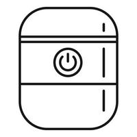 System smart speaker icon, outline style vector