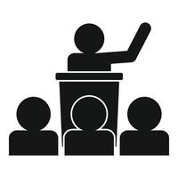 Conference lesson icon, simple style vector