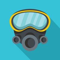 Respirator icon, flat style vector