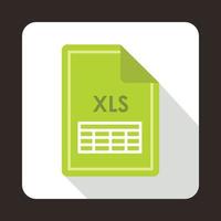 File XLS icon, flat style vector
