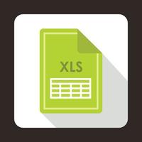 icono de archivo xls, estilo plano vector