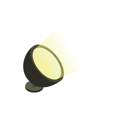 Spotlight icon in isometric 3d style