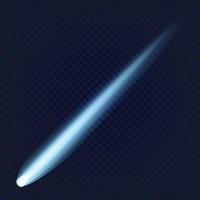 Comet icon, realistic style vector