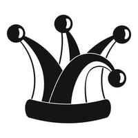 Royal jester hat icon, simple style vector