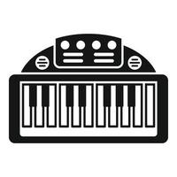 icono de juguete de piano, estilo simple vector