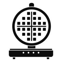 Round waffle machine icon, simple style vector