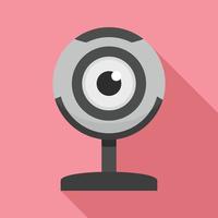 Web camera icon, flat style vector