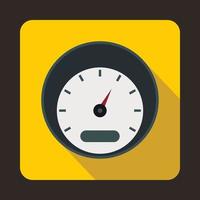 Small speedometer icon, flat style vector