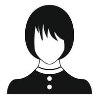 Girl user icon vector simple