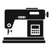 icono de máquina de coser digital, estilo simple vector