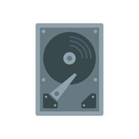 icono de disco duro del servidor, estilo plano vector