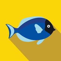 Surgeon fish icon, flat style vector