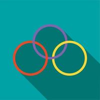 Magic rings icon in flat style vector