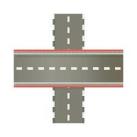 intersección de carreteras multinivel del icono de autopistas vector