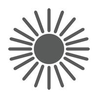 Sun icon vector simple