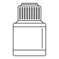 Vaping liquid bottle icon, outline style vector