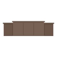 Judge table icon, flat style vector