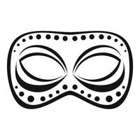 icono de máscara de noche festiva, estilo simple vector