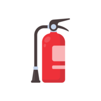 red fire extinguisher for suppressing fire in buildings png