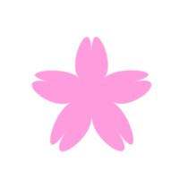 silhueta de flor desabrochando. flores simples para uma bela decoração png
