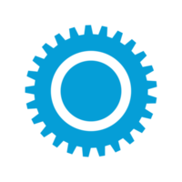 ícone da roda dentada. engrenagem da máquina para definir ideias para impulsionar os negócios por meio da inovação. png