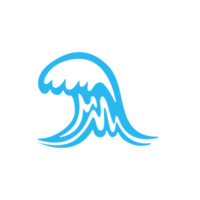 blue water wave line icon in the sea png