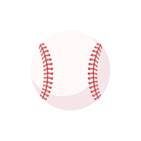 balle de baseball en cuir avec coutures piquées rouges. tournois populaires de softball. png