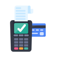 máquina de deslizamiento de tarjetas de crédito para gastar dinero en compras con tarjeta de crédito en lugar de efectivo. png