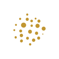 handgezeichnete gruppe goldener tupfen für die dekoration im minimalistischen stil der grußkarte png