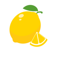 Sour yellow lemons. High vitamin lemons are cut into slices for summer lemonade. png