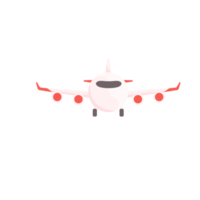 Passenger plane flying in the sky side view. travel concept png