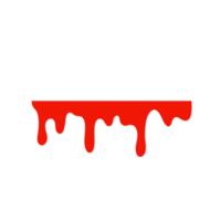 sangre derramada. un líquido rojo pegajoso que parecía sangre goteando. concepto de crimen de Halloween. png