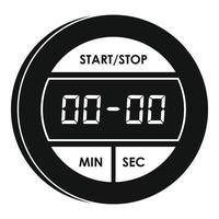 Digital stopwatch icon, simple style vector