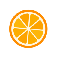 fruta de naranja dulce. las naranjas ricas en vitaminas se cortan en rodajas png