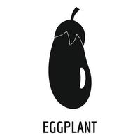 Eggplant icon, simple style. vector