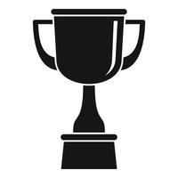 Gold cup icon, simple style vector