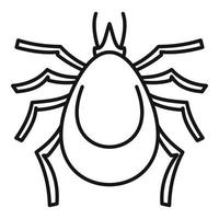 icono de ácaro de la alergia, estilo de esquema vector