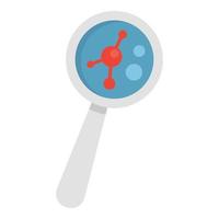 Genetic magnify glass icon, flat style vector