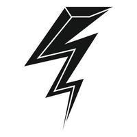 Flash lightning bolt icon, simple style vector