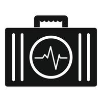 First aid kit icon, simple style vector