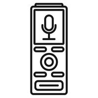 Digital dictaphone icon, outline style vector