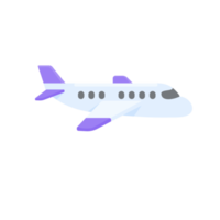 Passenger plane flying in the sky side view. travel concept png