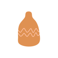 antiche ciotole o vasi di terracotta per la decorazione con fiori in stile boho. png